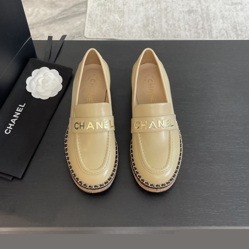 Ch*el leather shoes